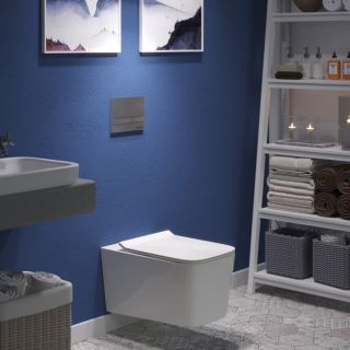 Кнопка смыва Berges Novum матовый хром 040052